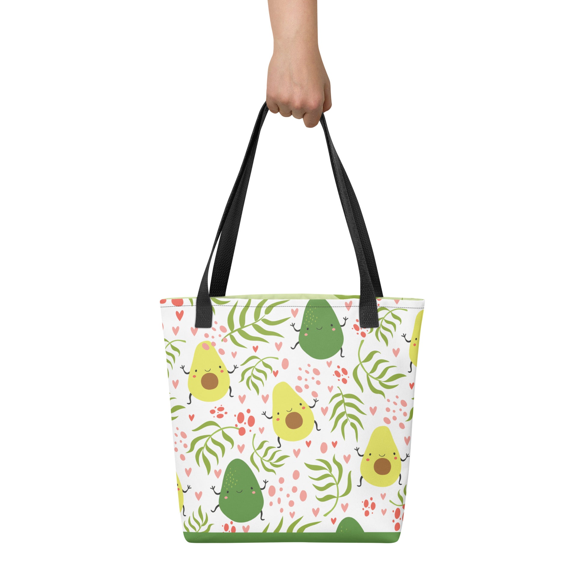 all over print tote bag black 15x15