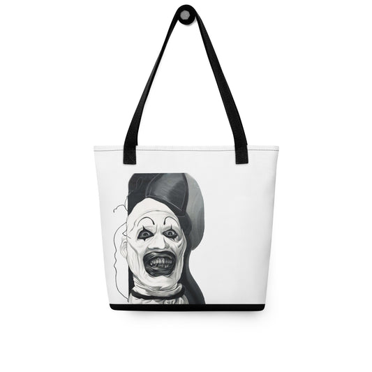 all over print tote bag black 15x15