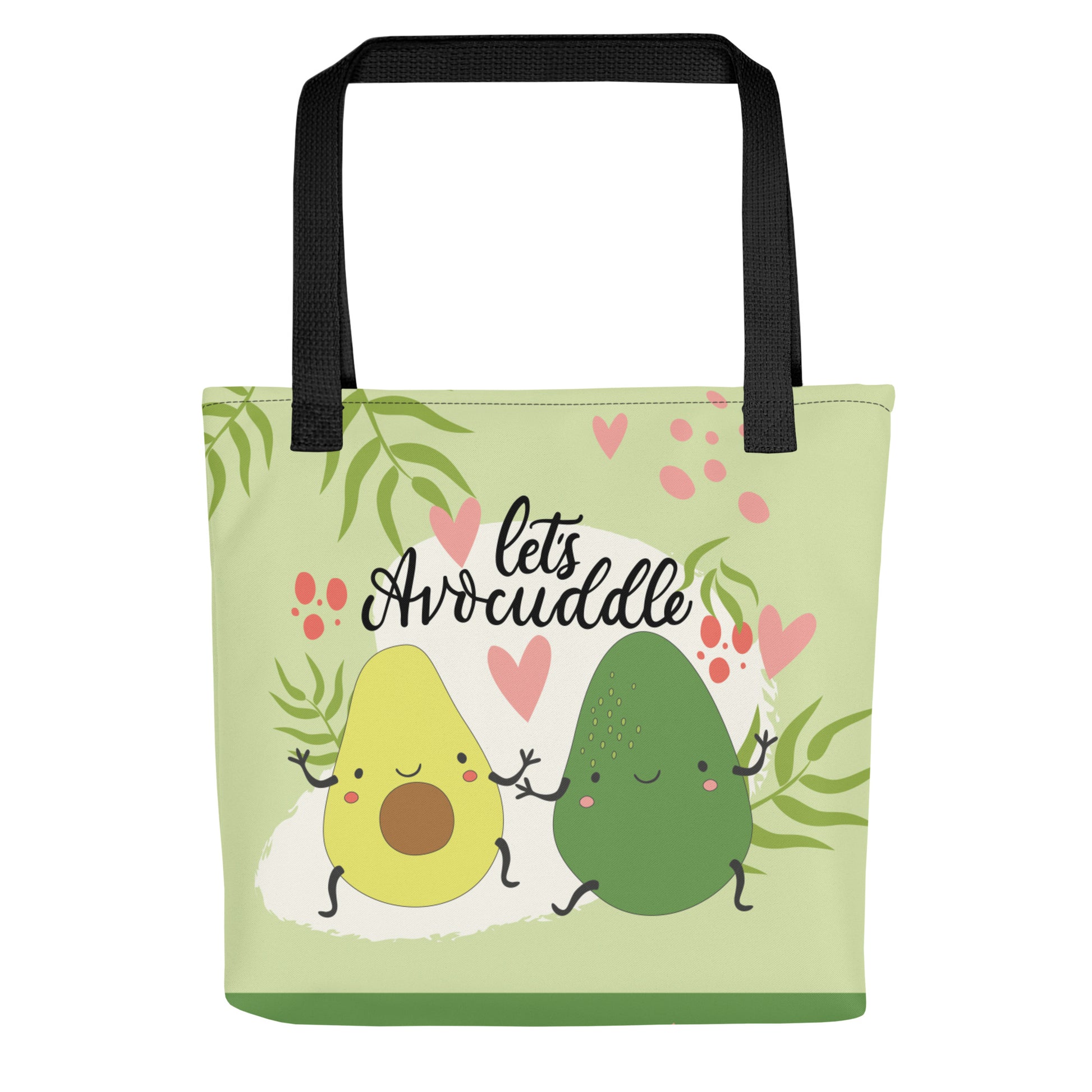 all over print tote bag black 15x15