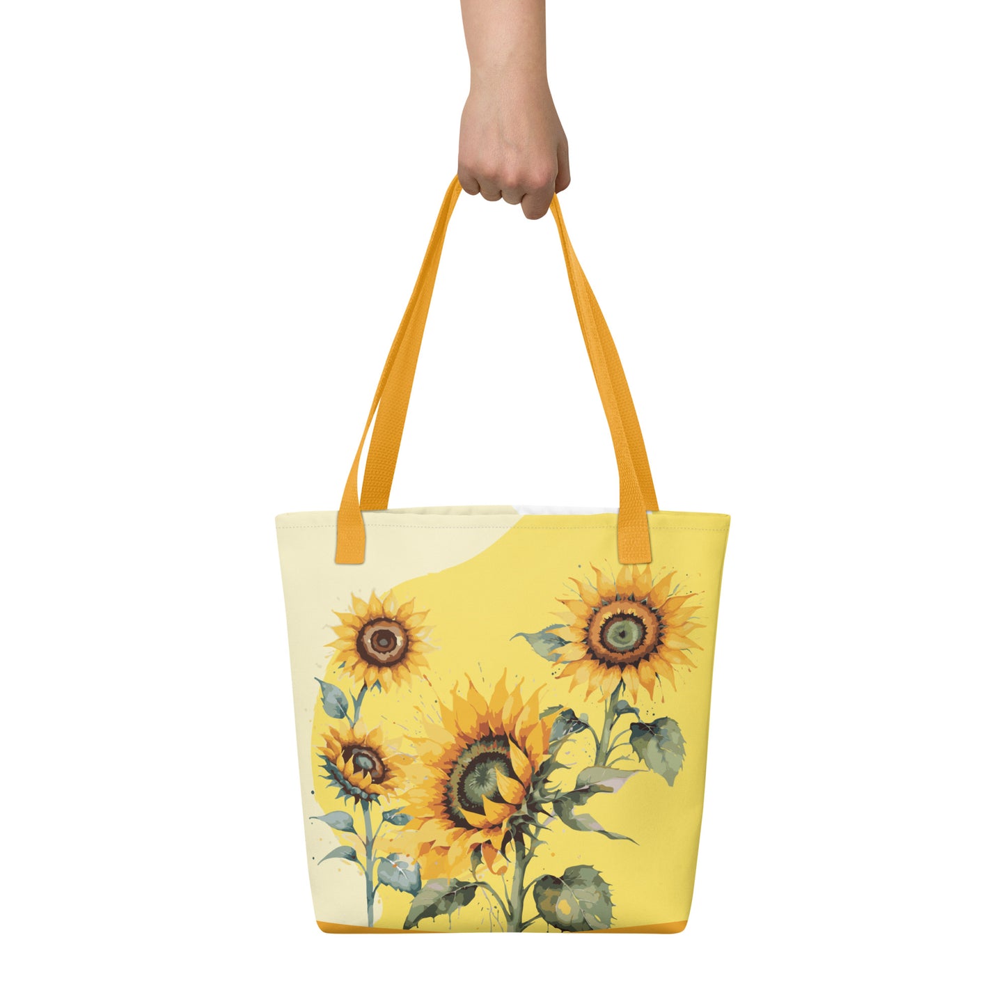 all over print tote bag yellow 15x15