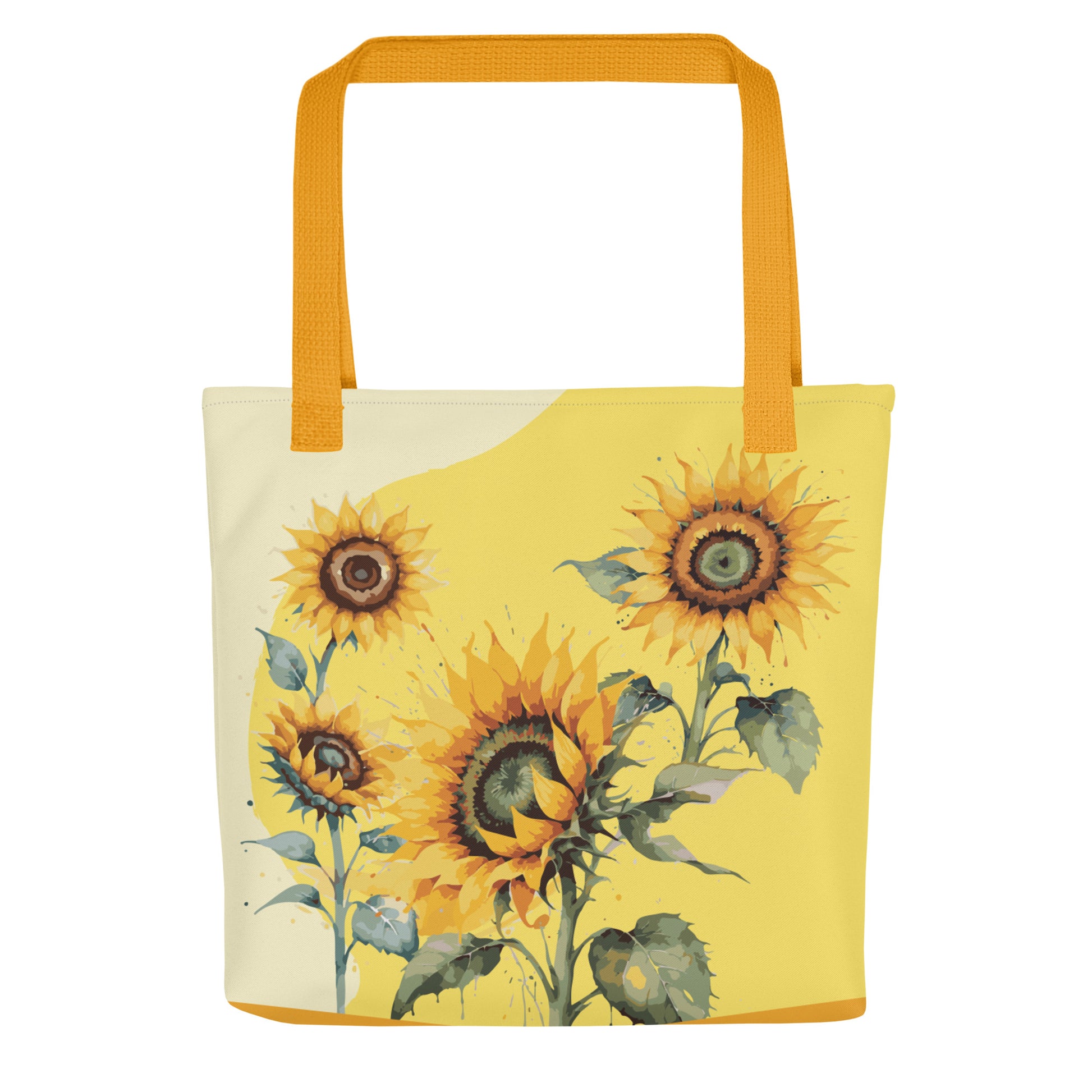 all over print tote bag yellow 15x15