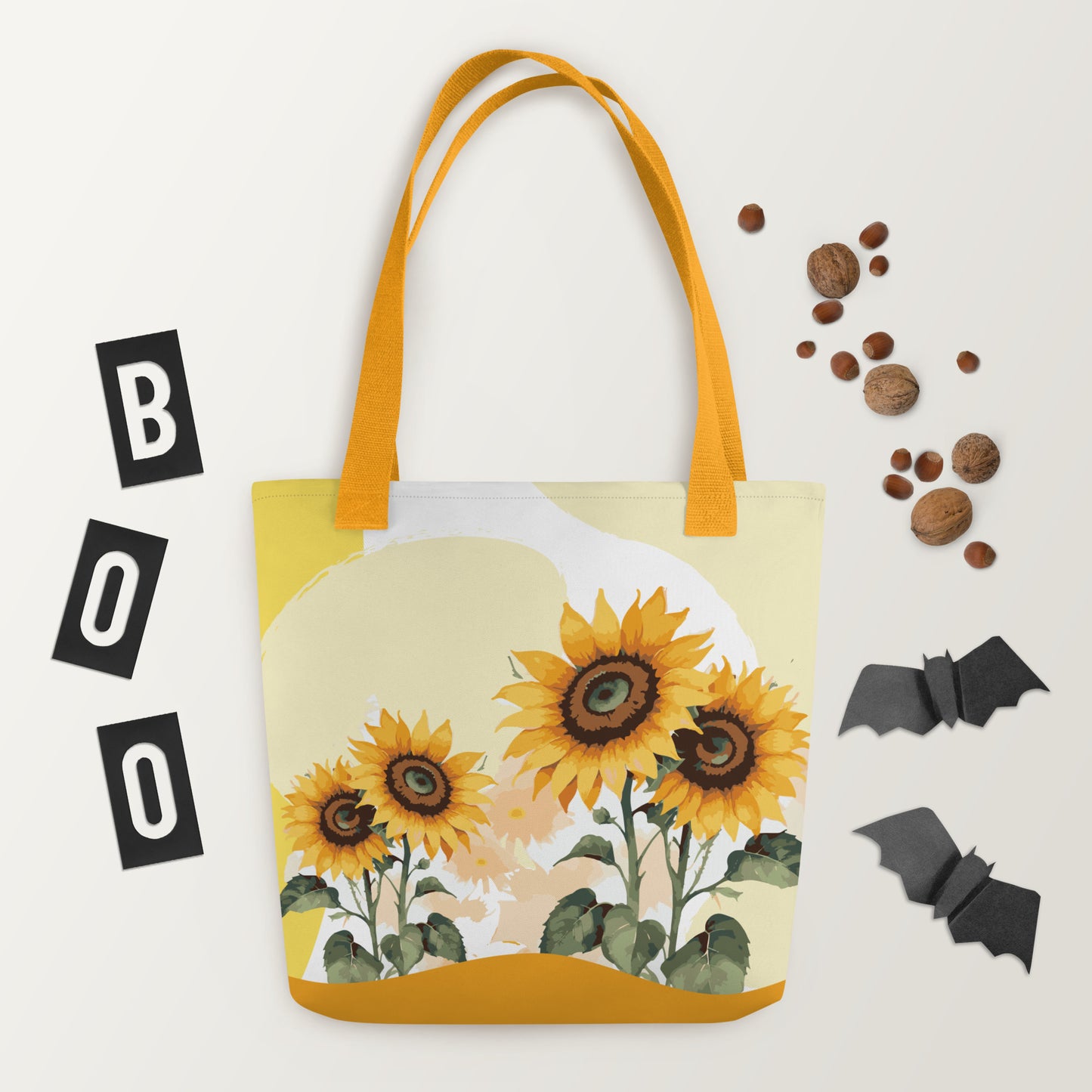 all over print tote bag yellow 15x15