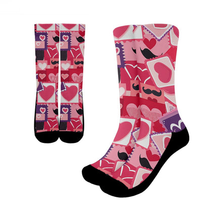 Heart Stamp Bliss Socks