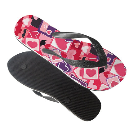 Heart Collage Flip-Flops