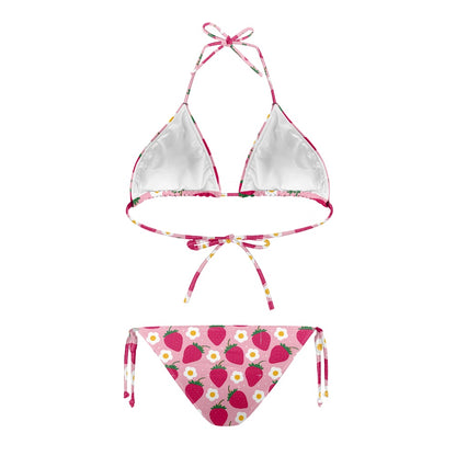 Sweet Strawberry Bliss Halter Bikini