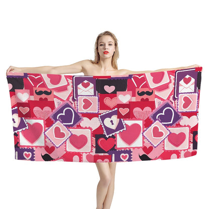 Heart Patchwork Towel