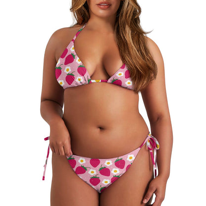Sweet Strawberry Bliss Halter Bikini