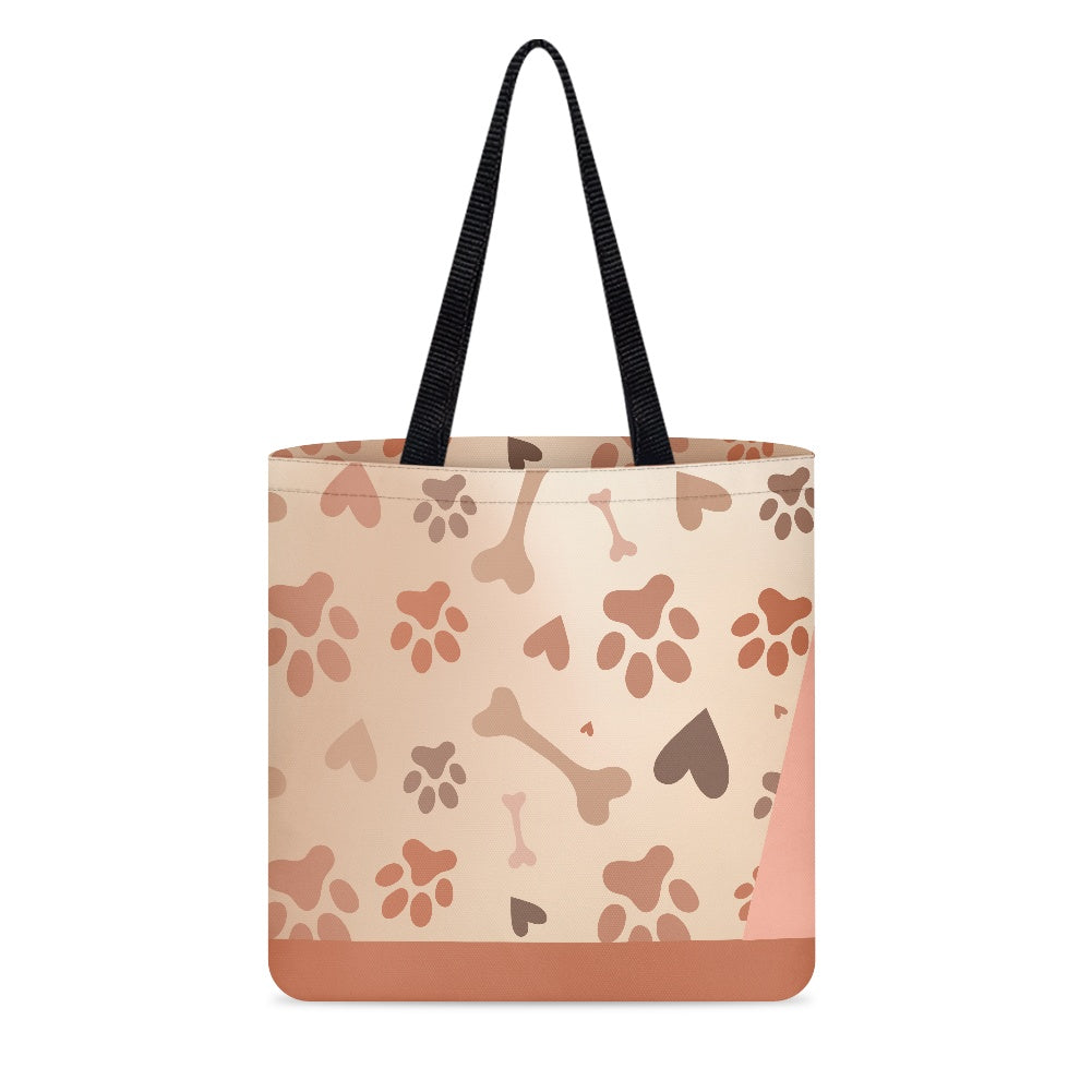 Dog Paw and Bone Pattern Cloth Tote Bag