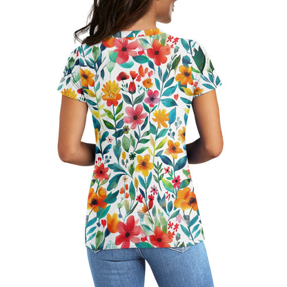Floral Bloom Ladies' Round Neck T-Shirt