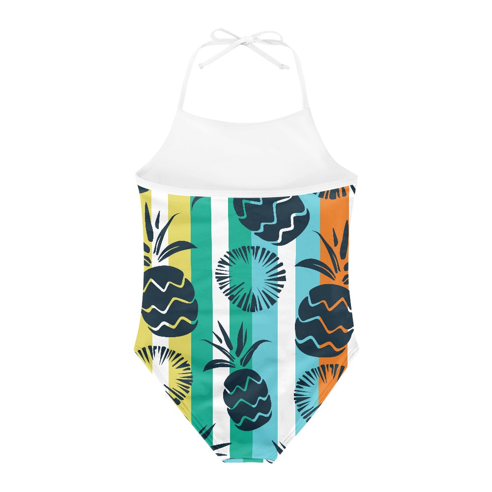 Tropical Pineapple Kids’ One-Piece Swimsuit