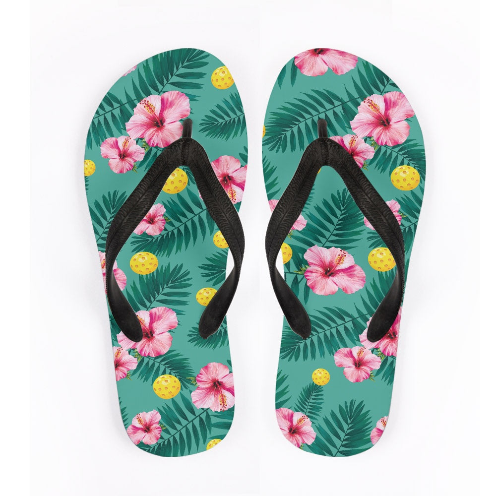 Tropical Hibiscus Flip Flops