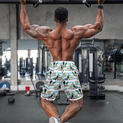 Men's Tropical Toucan Print Swim Shorts