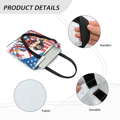 Wonder Woman American Flag Cloth Tote Bag
