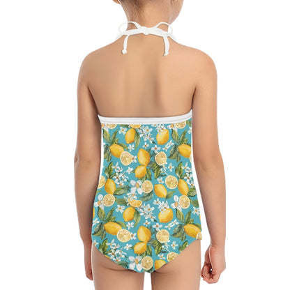 Lemon Print Kids’ One-Piece Swimsuit