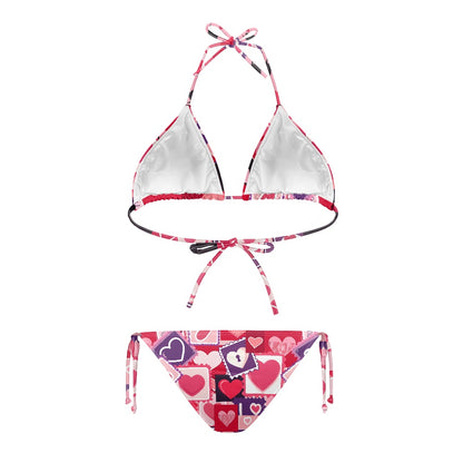 Love Letter Patchwork Halter Bikini
