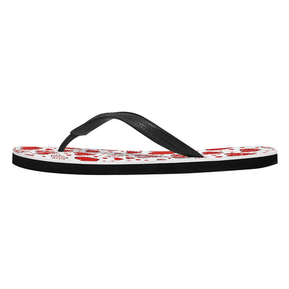Hearts and Dots Flip-Flops