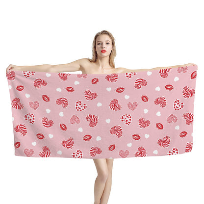 Kisses and Hearts Towel