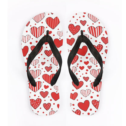 Hearts and Dots Flip-Flops