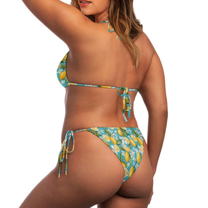 Fresh Lemon Paradise Tie Bikini