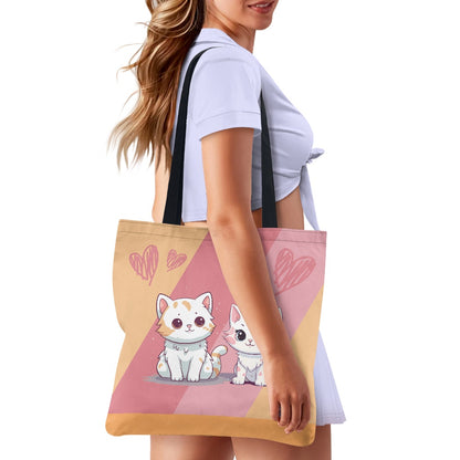 Adorable Cat Duo Cloth Tote Bag