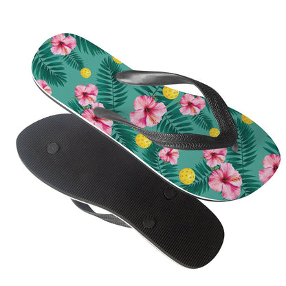 Tropical Hibiscus Flip Flops