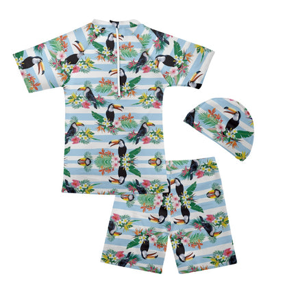 Tropical Toucan Boys' Three-Piece Swimsuit Set