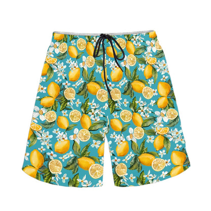 Men's Lemon Print Swim Shorts