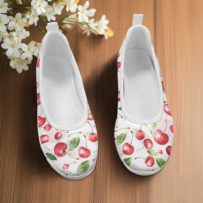 Cherry Bliss Women's Slip-On Shoes