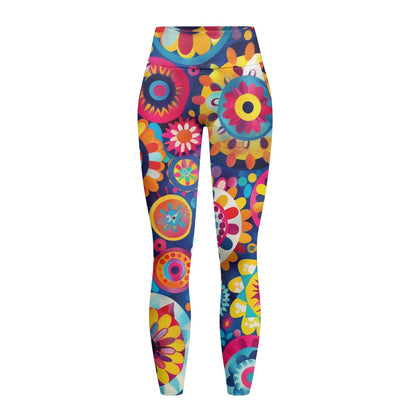 Vibrant Mandala Women's Yoga Pants with Pockets