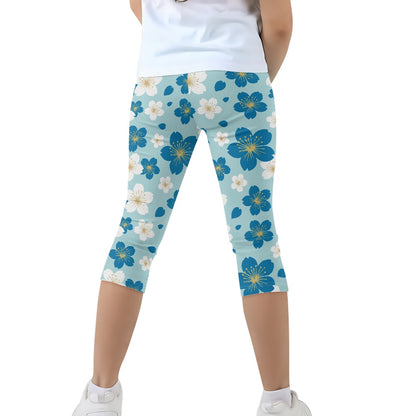 Floral Kids' Yoga Capri Pants