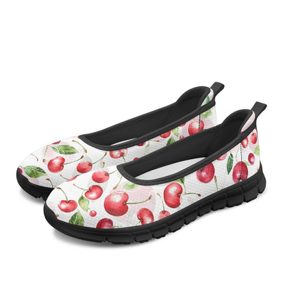 Cherry Bliss Women's Slip-On Shoes