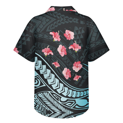 Hibiscus Tribal Hawaiian Shirt