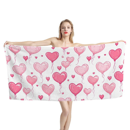 Floating Hearts Bath Towel