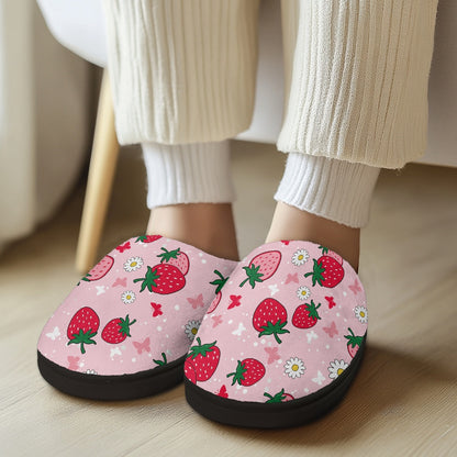 Strawberry Delight Cotton Slippers