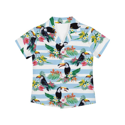Kids Tropical Toucan Design Hawaiian Shirt for Kids
