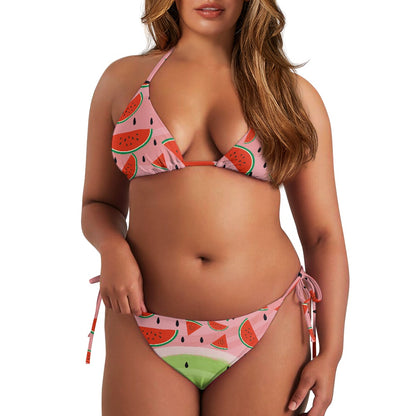Juicy Watermelon Delight Halter Bikini