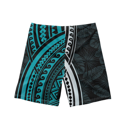 Polynesian Tribal Print Boy's Swim Trunks