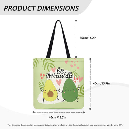Let's Avocuddle Cute Avocado Cloth Tote Bag