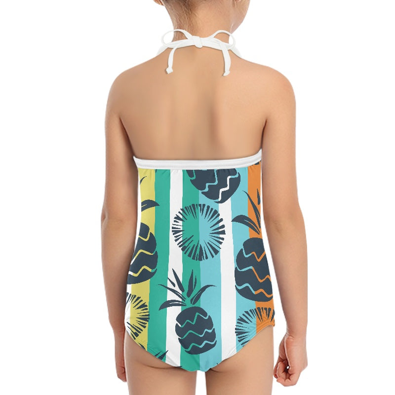 Tropical Pineapple Kids’ One-Piece Swimsuit