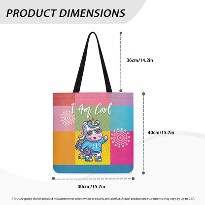 I Am Cool Unicorn Design Cloth Tote Bag