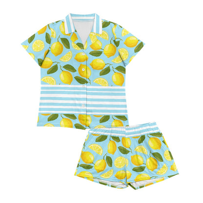 Lemon Stripe Pajama Set