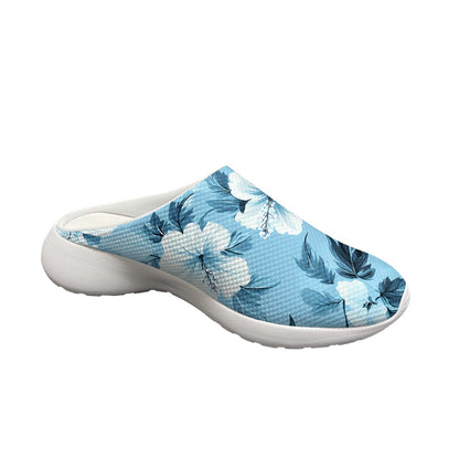 Blue Hibiscus Garden Clogs