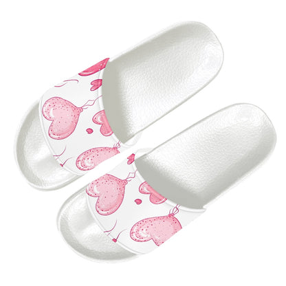Pink Heart Balloon Slide Sandals
