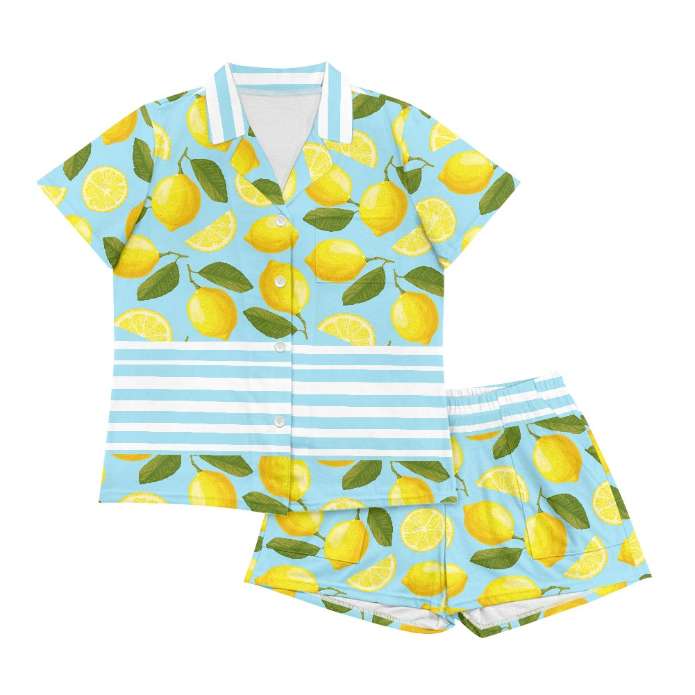 Lemon Stripe Pajama Set