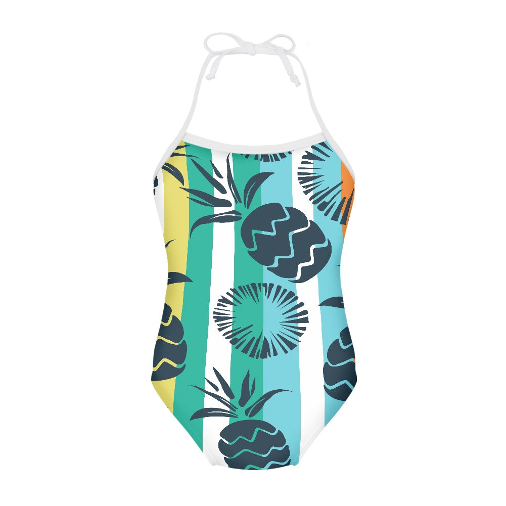 Tropical Pineapple Kids’ One-Piece Swimsuit