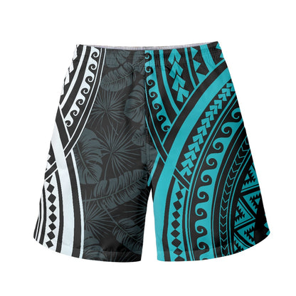 Men's Tribal Blue Accent Swim Shorts
