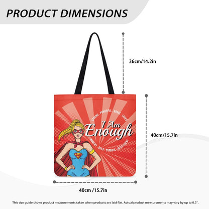 I Am Enough Superhero Empowerment Cloth Tote Bag