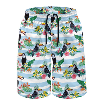 Men's Tropical Toucan Print Swim Shorts