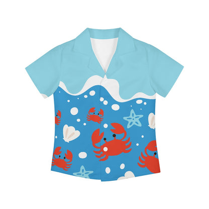Crab Ocean Kids Hawaiian Shirt – Summer Beachwear for Boys and Girls