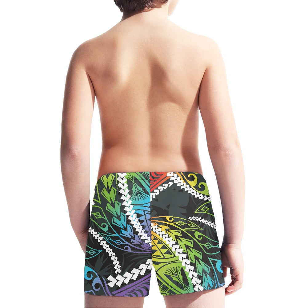 Multicolor Tribal Boy's Swimming Trunks